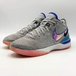 Nike Zoom LeBron NXXT Gen basketball Shoe Wolf Grey and Pink Spell - US Big Kids